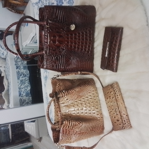 Two Large New Brahmins with matching wallets. FOUR BRAHMINS ONE PRICE GREAT GIFT - Picture 1 of 16